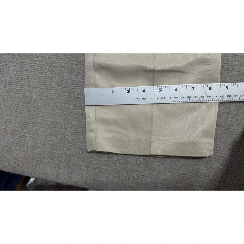 FOR YOUR ONE Pants Mens 35x32 Beige Loose Dress Straight Leg Pleated‎ Casual